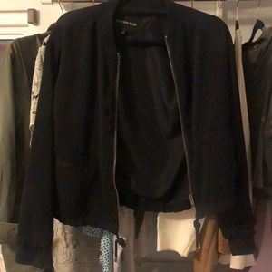 Black bomber jacket